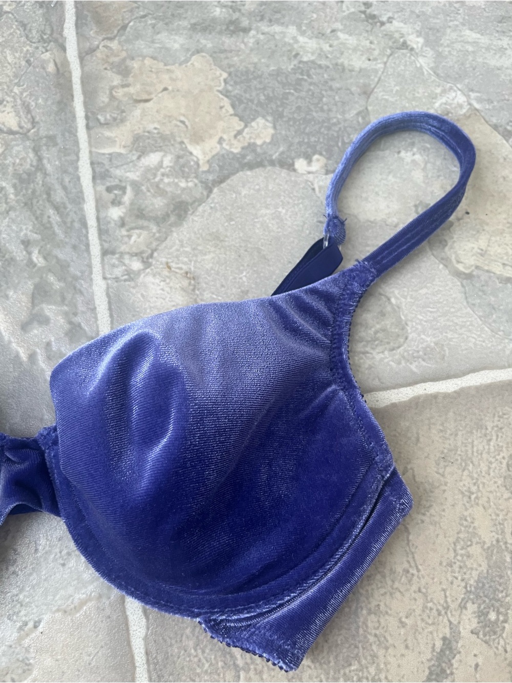Victoria’s Secret 34B Satin Underwire Demi Bra Indigo Purple  Y2K - Picture 10 of 11
